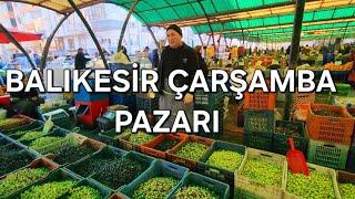 Balıkesir Çarşamba Pazarı  - 19 Aralık 2024 - #turkey #bazaar #vlog #viralvideo #balıkesir