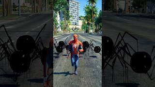 Venom Saving Spider man From Giant Spiders ️ #shorts #spiderman #gta5