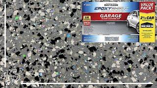 Rustoleum EpoxyShield & Domino Holographic Flake | Garage Floor — New House