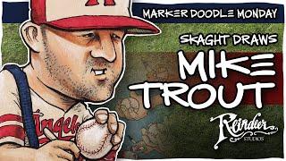 Mike Trout | Marker Doodle Monday