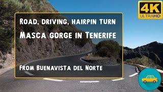 Masca in Tenerife - Driving (from Buenavista del Norte) Spain, Canary - 4K