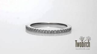 Dainty Simple Matching Wedding Ring - TwoBirch - RM1301V-F8-D Matching Band