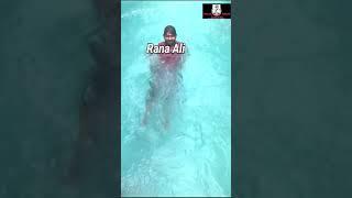 Rana Ali jumps out from water.رانا علی پانی سے باہر جمپ لگاتے ہوئے