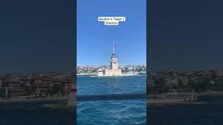 Viewing the Maiden’s Tower from a boat ️ #istanbul #travelvlog #bosphorusview #travel #bosphorus