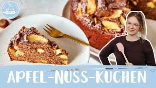 Apfel-Nuss-Kuchen  | mit 5 Äpfeln super saftig | Einfach Backen