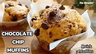 Chocolate Chip Muffins Recipe| Easy One Bowl Recipe| Easy Muffins