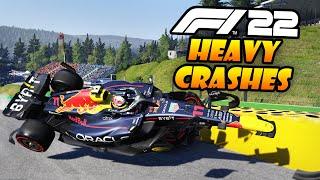 F1 22 HEAVY CRASHES