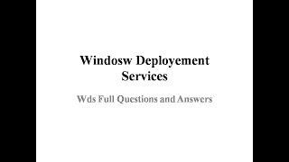 WDS Complete : Installing WDS, Windows Deployment Services, on Windows Server 2012 R2