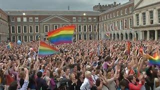 Raw: Gay Marriage Supporters Cheer Irish Vote