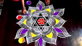 Simple Daily Kolam  dots Latest Rangoli DesignsEasy Muggulu