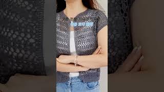여름 코디 끝 !!! #crochet #탑다운가디건 #여름가디건