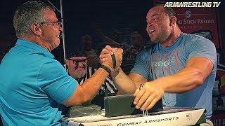 John BRZENK vs Travis BAGENT arm wrestle for 10 000$ !