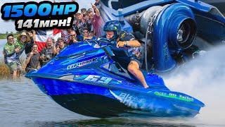 1500HP Turbo Jetski SCREAMS to 141MPH! (1.8L Spins 12,000RPM + 75PSI of BOOST)