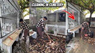 CLEANING IN CEMETERY(ASMR)GRABE MAY NAG PAKITA!!?