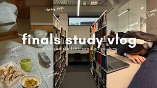 finals week study vlog pt.1 | *stressed* student, realistic uni days, PRODUCTIVE library days