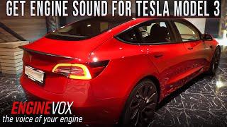 High Performance Electric Sport Exhaust Sound System #ENGINEVOX based on Tesla Model 3.