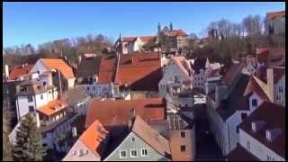 Landsberg am Lech. Luftvideo der Altstadt von Robert Klinger.