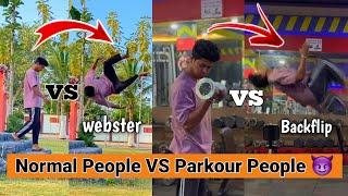 Parkour Vs Normal People In Real Life | Parkour Vs Normal | Flipper Vs Normal