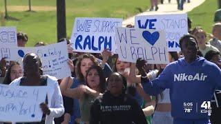 Hundreds of Staley High School students, staff walk in support of Ralph Yarl