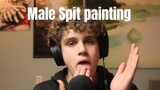 ASMR ~ Male spit painting + personal attention!