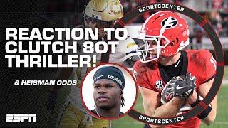 FULL REACTION to Georgia Tech vs. Georgia Bulldogs + Travis Hunter's Heisman case | SportsCenter