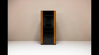 Chest Of Drawers L12 In Walnut And Lacquered Wood By Angelo Mangiarotti For Lema, Italy 1970's