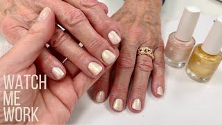 "Champagne" manicure with Dazzle Dry polish