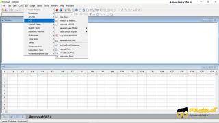 منوهای نرم افزار نرم افزار مینی تب 18 (Minitab 18.1)