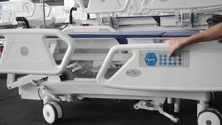 Eight Function Electric Hospital ICU Bed With CPR Function X-ray Platform