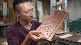 木製キーボードを作るプロセス。１０万円相当の高級キーボードを作る日本の職人。