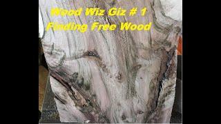 Wood Wiz Giz Lesson One - Finding Free Wood - Find Live Edge Wood for Free, Free Live Edge Wood