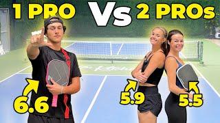 Can 1 Man BEAT 2 FEMALE Pro Pickleball Players?