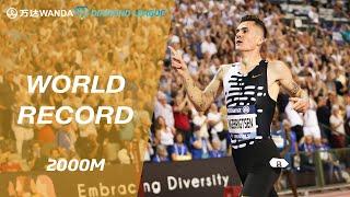 Jakob Ingebrigtsen obliterates 2000m world record in Brussels - Wanda Diamond League 2023