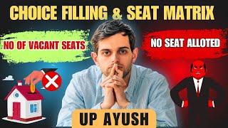 Up ayush choice filling process/up bams college seat matrix/Choice order up ayush 2024 second round