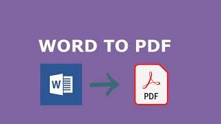 HOW TO CONVERT WORD TO PDF OFFLINE