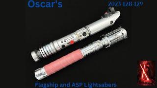 Oscar's Flagship and ASP Custom Neopixel Lightsabers with CFX and Golden Harvest