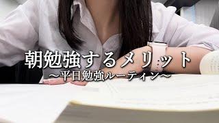 【Study vlog】朝勉強するメリット｜20代証券営業｜朝5時起き｜平日勉強ルーティン｜CFP｜勉強風景│社会人の勉強