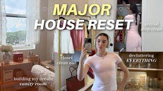 MAJOR HOUSE RESET | deep clean, declutter, closet clean out, vanity room updates, reorganization