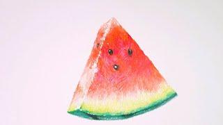 여름과일 맛있는 수박그림 그리기 / Summer fruit drawing delicious watermelon