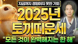 [2025년 을사년 삼재띠 토끼띠운세] 들어오는 삼재 토끼띠지만 재물운 터져 돈방석에 앉을 기회가 찾아와서 대박! 63년생 75년생 87년생 99년생 토끼띠 운세