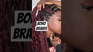 No Baby Hair Boho Knotless Braided Wig Install