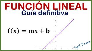 Función Lineal: introducción, características, gráfica, todo lo que necesitas saber | Clase 1