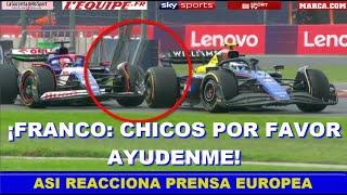  ASI REACCIONA PRENSA EUROPEA a CARRERA de FRANCO COLAPINTO GP MEXICO FORMULA 1