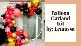 Balloon Garland in Round Mesh Backdrop | How to | Balloon Garland Tutorial