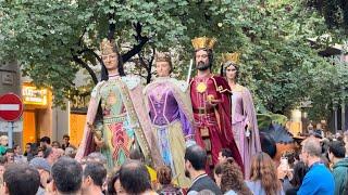 Cercavila de gegants i capgrossos d'inauguració de les Fires de Sant Narcís de Girona (25/10/2024)