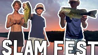 Slaming summertime bass(lost of fish)