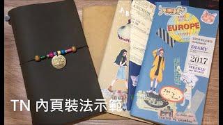 Traveler's Notebook 內頁裝法示範