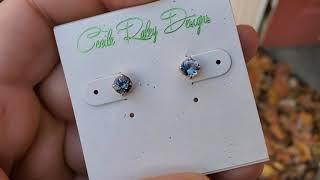 Tanzanite studs by Cecile Raley Designs