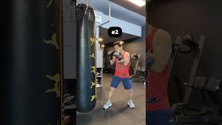 combo heavy bag drill for beginners.