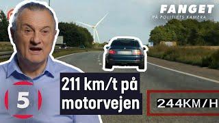 Vanvidsbilist kører 211 km/t | Fanget På Politiets Kamera | Kanal 5 Danmark